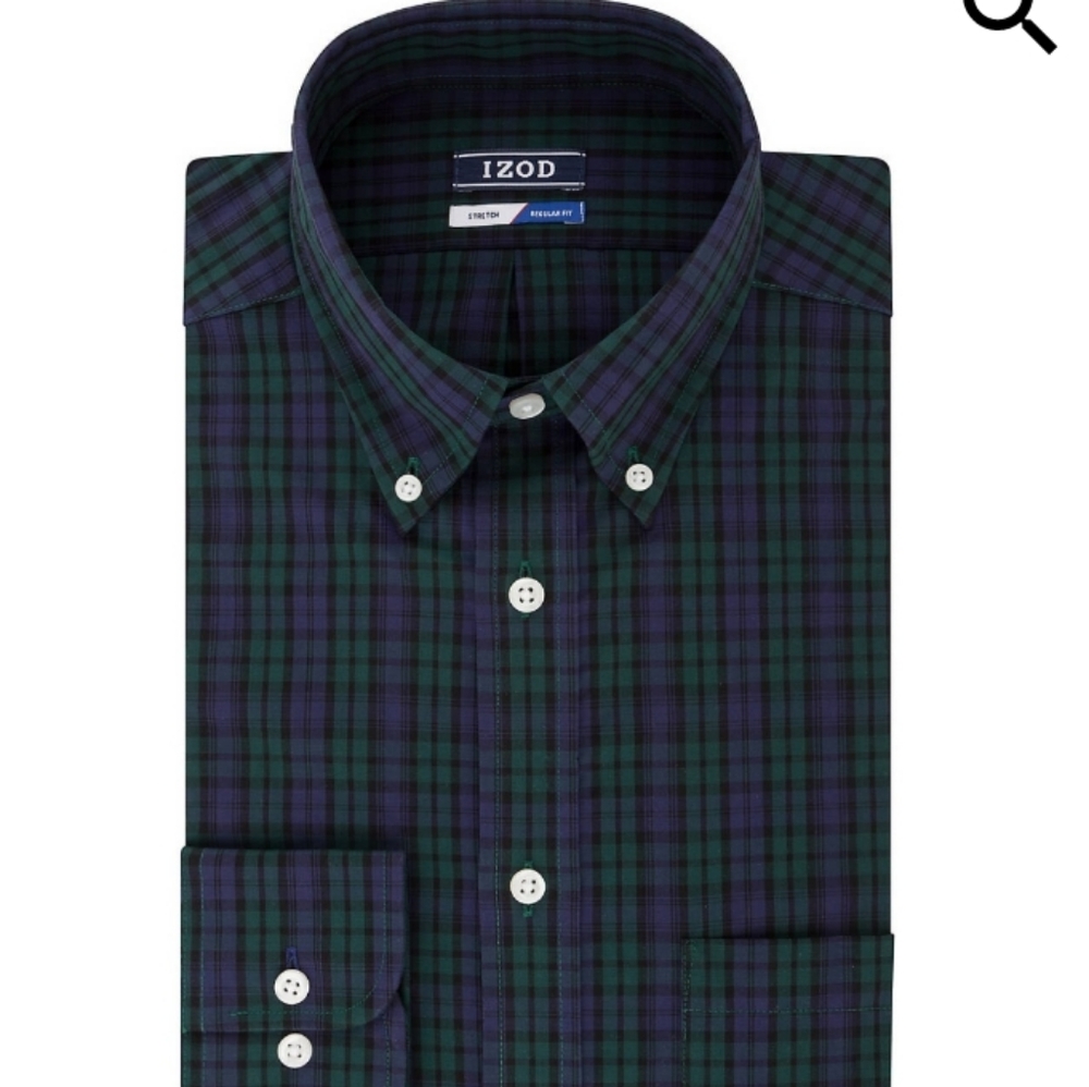🆕️Izod Stretch- Tartan Plaid Big & Tall Dress Shirt